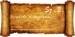 Szedlák Bettina névjegykártya