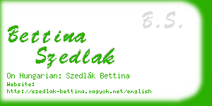 bettina szedlak business card