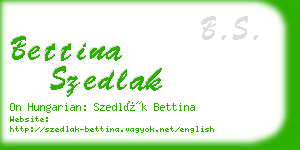 bettina szedlak business card